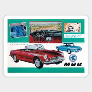 MG MGB Roadster - 1962 Vintage Advert Sticker